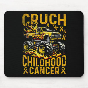 Crush Childhood Cancer Awareness Monster Truck &am Mousepad