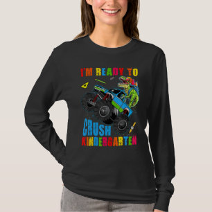 Crush Kindergarten Dinosaur Monster Truck Zurück z T-Shirt