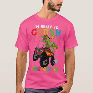 Crush Kindergarten Dinosaurier Monster Truck Zurüc T-Shirt