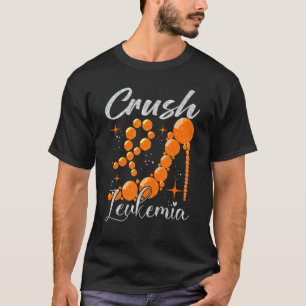 Crush Leukemia Awareness Orange Ribbon High Heel W T-Shirt