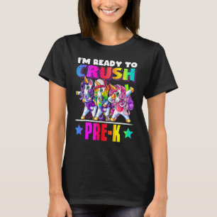 Crush Pre-K Dabbing Unicorn zurück in die Schule T-Shirt