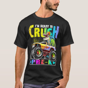 Crush Pre K T Rex Dinosaurier Monster Truck zurück T-Shirt
