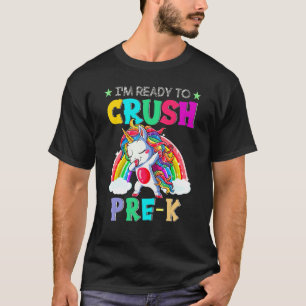 Crush Pre K Unicorn Dabbing Back to School Girls B T-Shirt