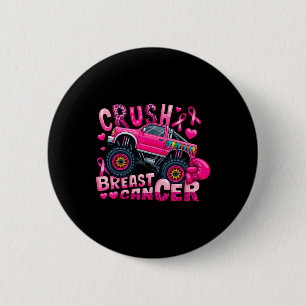 Crush Rosa Brustkrebs Schleife Monster Truck Awar Button