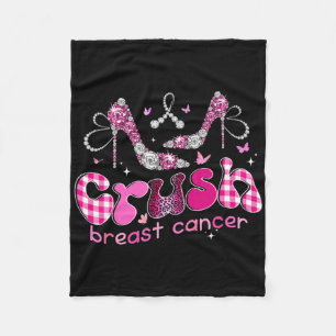 Crush Wear Pink Breast Cancer Awareness Pink Ribbo Fleecedecke