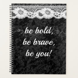 Crushed Velvet Lace Glam Juwelier Planner BW Planer