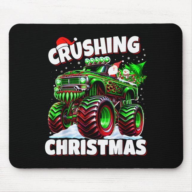 Crushing Christmas Truck For Boys Kids Holiday  Mousepad (Vorne)