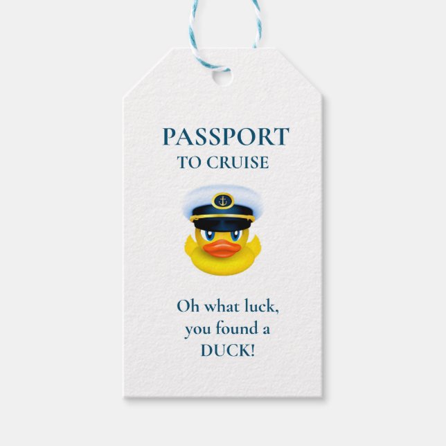Crusing Duck Tag - Für die beste Entenjagd! Geschenkanhänger (Vorderseite)