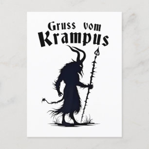 Cruss Vom Krampus Christmas Xmas Devil Spooky Einladungspostkarte