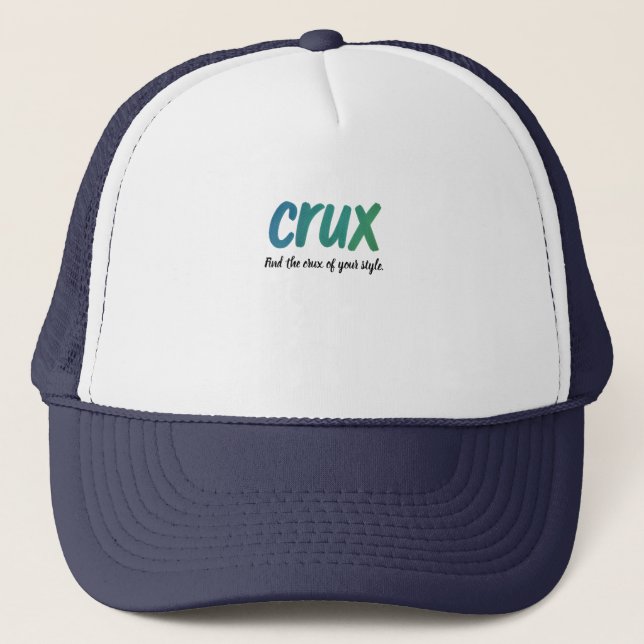Crux - Minimalistische Pinselkappe Truckerkappe (Vorderseite)