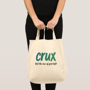 Crux - Minimalistische Pinseltypografie Öko Tote B Tragetasche