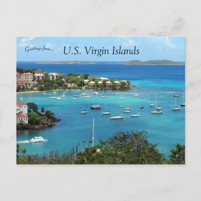 Cruz Bay St. John Jungfrau Islands Postkarte (Vorderseite)