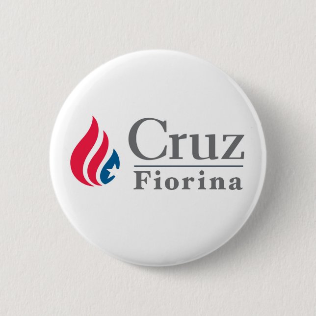 Cruz/Fiorina 2016 Knopf Button (Vorderseite)