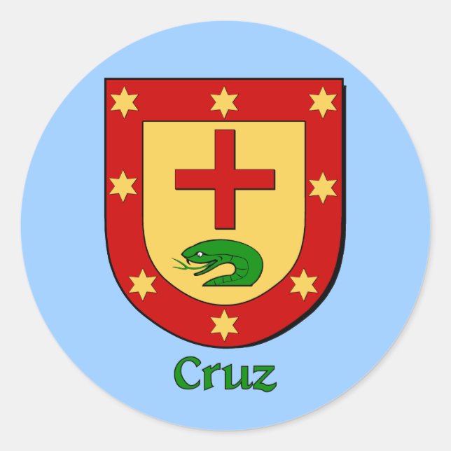 Cruz-Schildkleber Runder Aufkleber (Vorderseite)