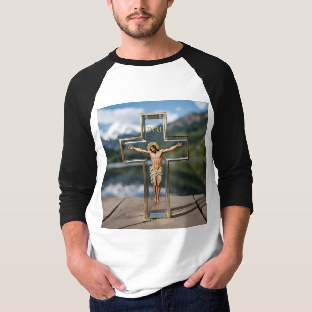 Cruz transparente INRI T-Shirt (Vorderseite)