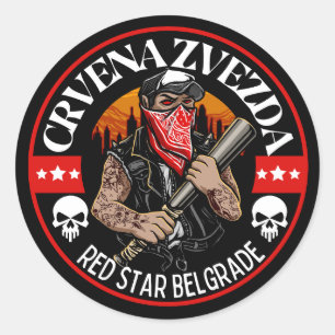 Crvena Zvezda Roter Stern Belgrad Fan Runder Aufkleber