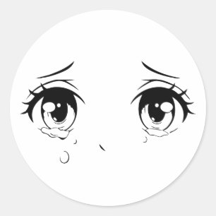 Cry Anime Eyes Sticker - ästhetisches Manga Design