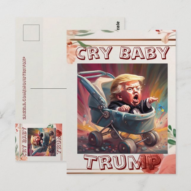 Cry Baby Trump Postcard Postkarte (Vorne/Hinten)
