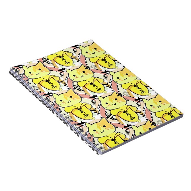 Cry Banana Cat Pattern Notizblock (Rechte Seite)
