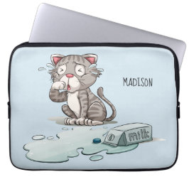 Cry Cat individuelle Name & Color Laptop Ärmel Laptopschutzhülle