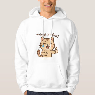 Cry Cat Sticker - "Es geht gut!" Funny Cart Hoodie