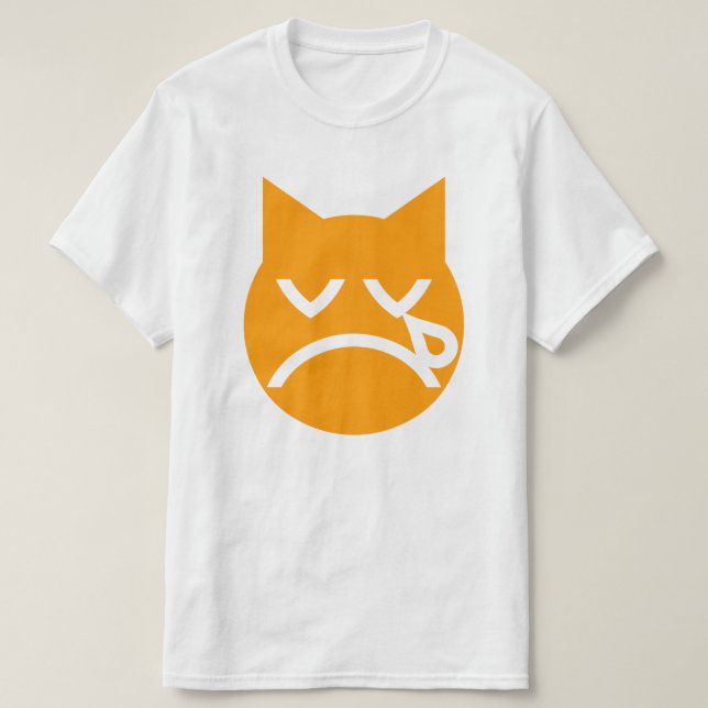 Cry Emoji Cat T-Shirt (Design vorne)