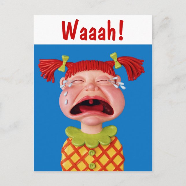 Cry Girl Postkarte (Vorderseite)