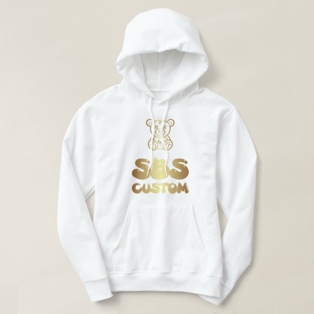 Cry Gold Teddy Bear Hoodie (Design vorne)