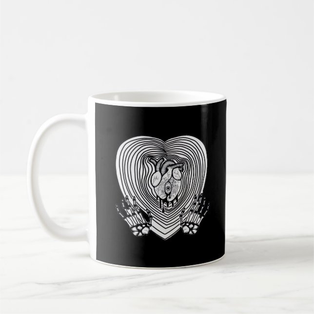 Cry Heart Classic - Skeleton Handherz Kaffeetasse (Links)