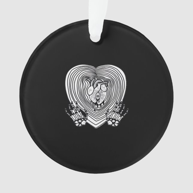 Cry Heart Classic - Skeleton Handherz Ornament (Vorderseite)