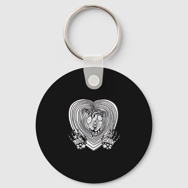 Cry Heart Classic - Skeleton Handherz Schlüsselanhänger (Vorderseite)