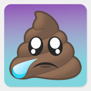 Cry Kacke Emoji Ombre Stickers