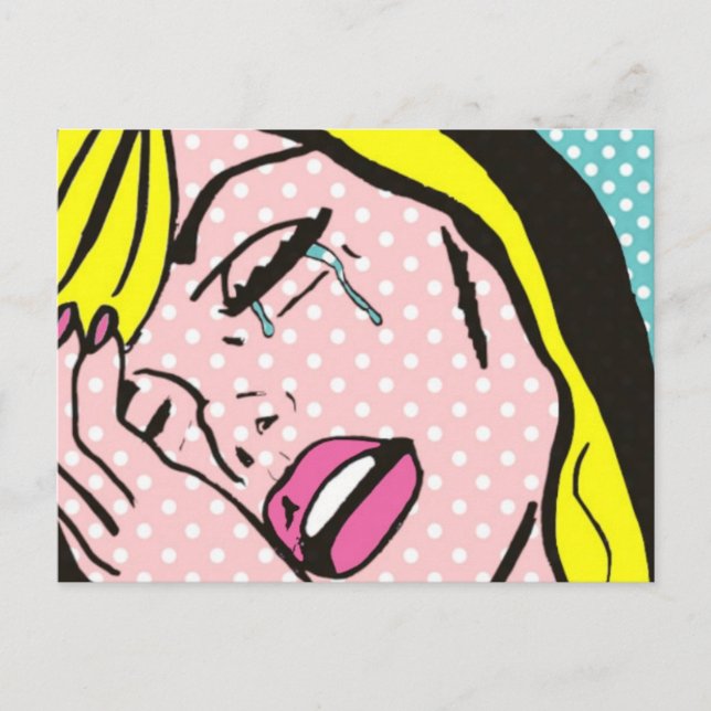 Cry Me a River Pop Art Postkarte (Vorderseite)