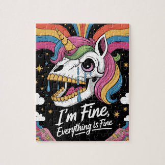 Cry Unicorn Skull Im Fine Alles ist gut