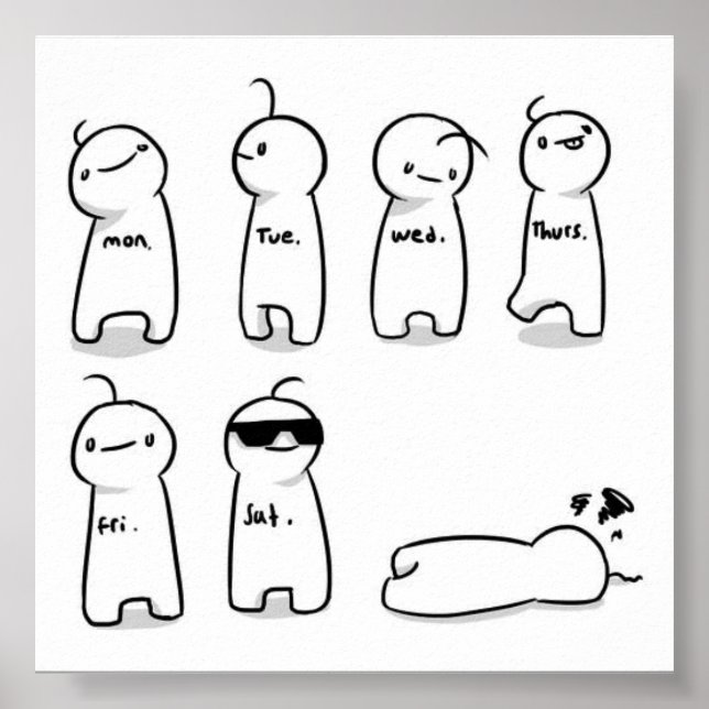 Cryaotische Tagesdiagrammatik Poster (Vorne)