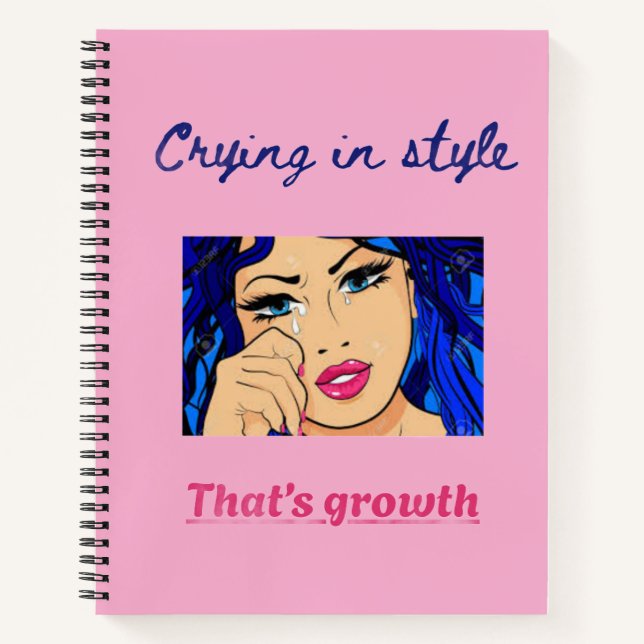 Crying in Style Notebook – Aesthetic Journal (Devant)