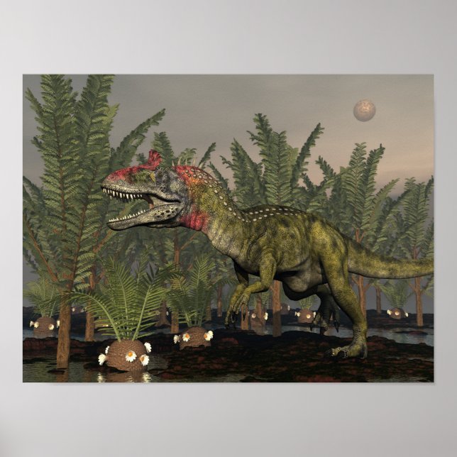Cryolophosaurus dinosaur - 3D rendern Poster (Vorne)