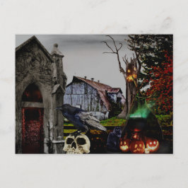 *~* Crypt Raven Hexenschalen HALLOWEEN Postkarte