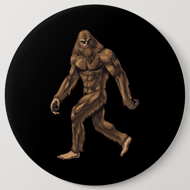 Cryptid Creature Bigfoot Button (Vorderseite)