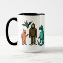 Cryptid Friends : Bigfoot, Chupacabra, etc. Mug