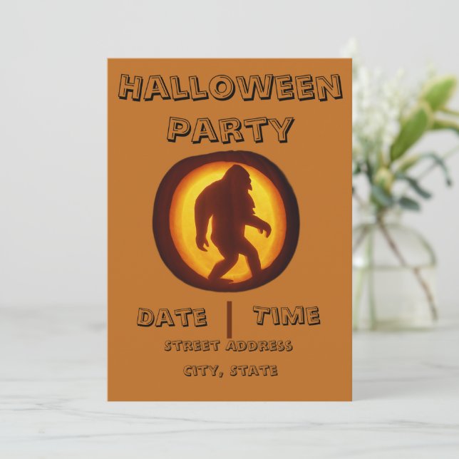 Cryptid-Halloween-Party - Mitglied im Monster Mayh Einladung (Stehend Vorderseite)
