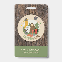 Cryptid Researcher Party Badge Ausweis