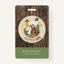 Cryptid Researcher Party Badge Ausweis