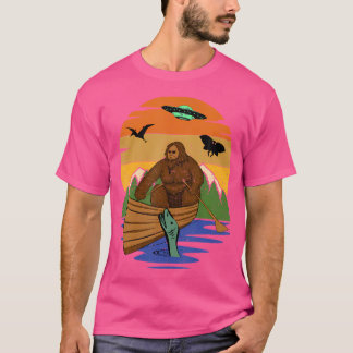 Cryptid River Bigfoot Tshirt Avec Ufo Sea Creator