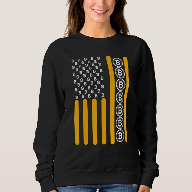 Crypto Bitcoin Cryptowährung Blockchain - Flagge Sweatshirt (Vorderseite)