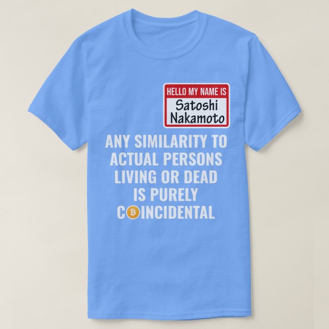 Crypto Bitcoin Funny Halloween Satoshi Nakamoto HO T-Shirt (Design vorne)
