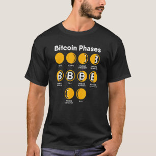 Crypto Bitcoin Kryptowährung Moon Phases Meme Vate T-Shirt