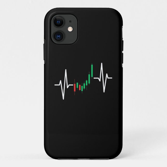 Crypto Candlestick Heartbeat EKG: Handel und Inves Case-Mate iPhone Hülle (Rückseite)