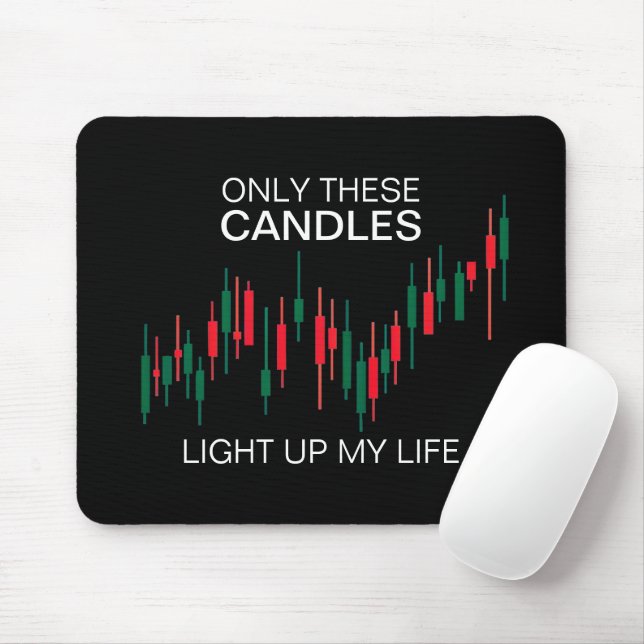 Crypto Candlesticks Personalisiert Mousepad (Mit Mouse)