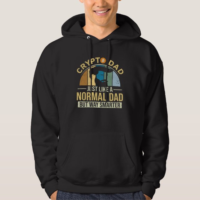 Crypto Dad Normal Father Bitcoin Hodler Trader  Cr Hoodie (Vorderseite)